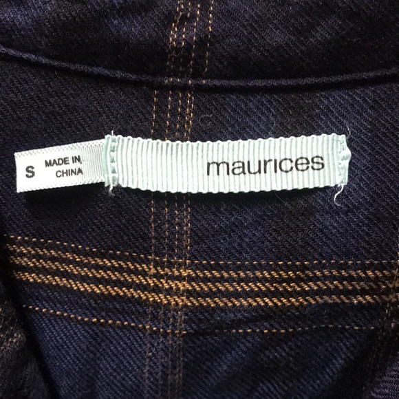 Maurices Long Sleeve Plaid Top - Picture 3 of 4